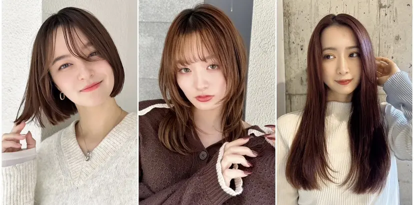 ブリーチなしカラー/ 顔周りレイヤーカットの掲載