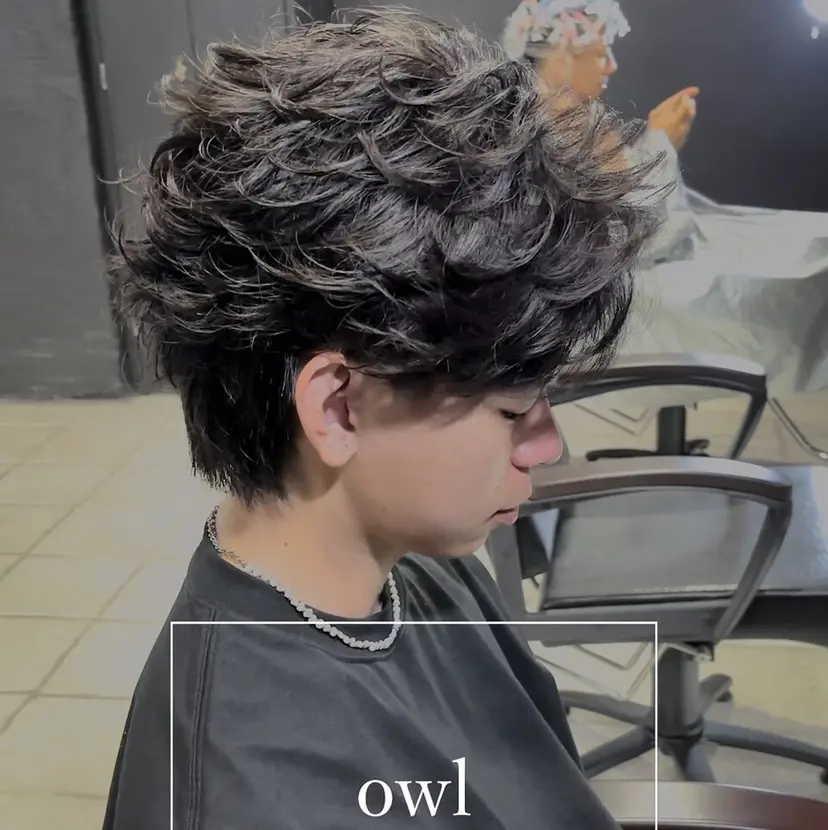 難波/メンズウルフ・ フェザーパーマ鶴田文の掲載