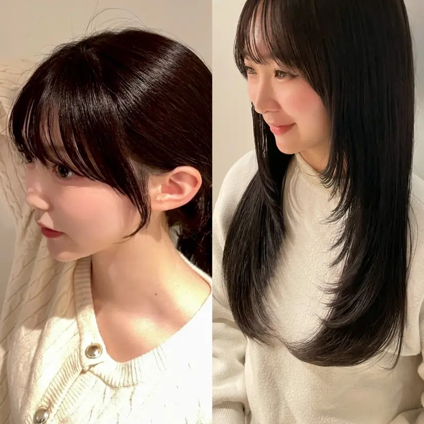 ブリーチなしカラー/ 顔周りレイヤーの掲載