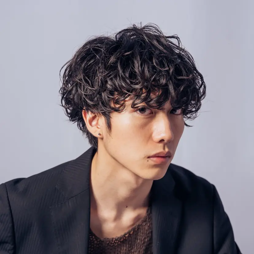 ブリーチなしカラー /メンズパーマ/原宿の掲載