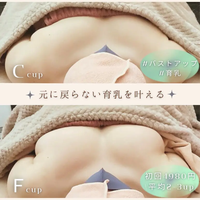 バストアップに特化 した最新機器使用！の掲載