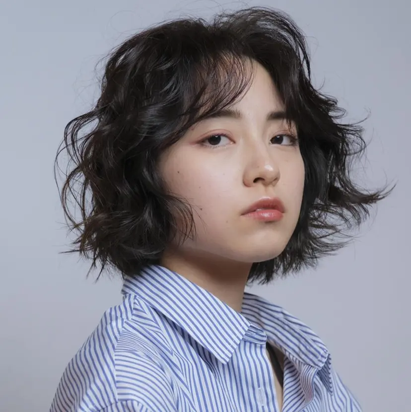 ボブ　くせ毛風パーマ 艶カラー/横山大樹の掲載