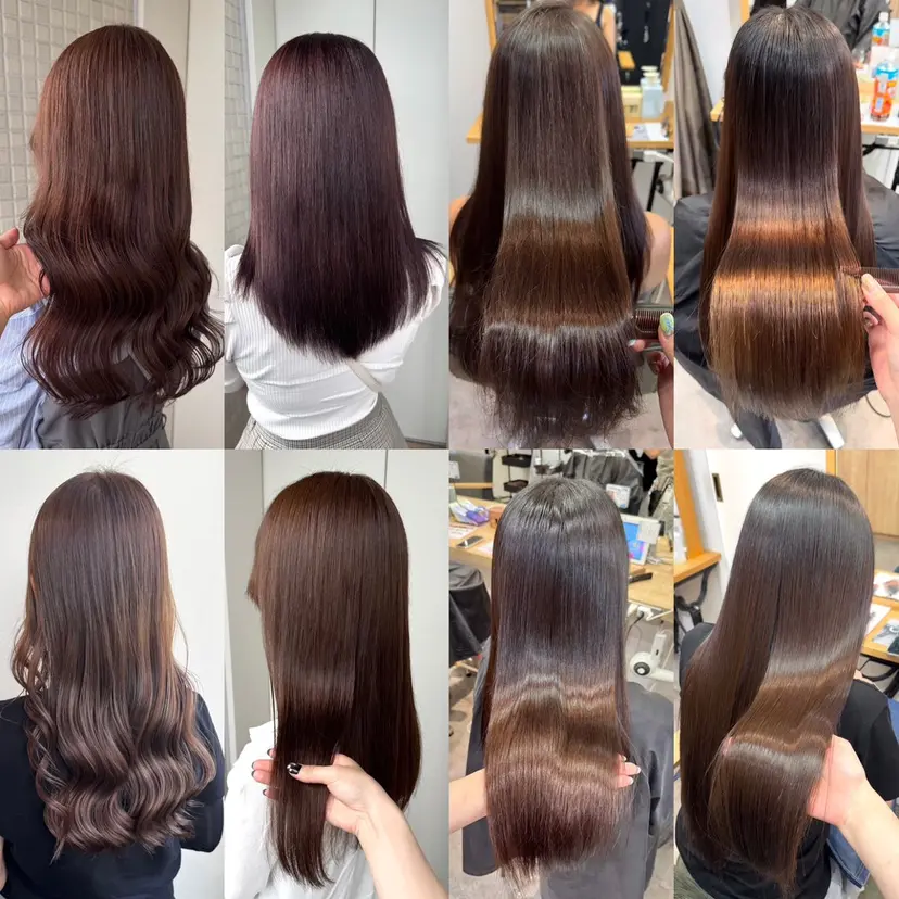 縮毛矯正/艶ブラウン カラー/ヘアメひふみの掲載