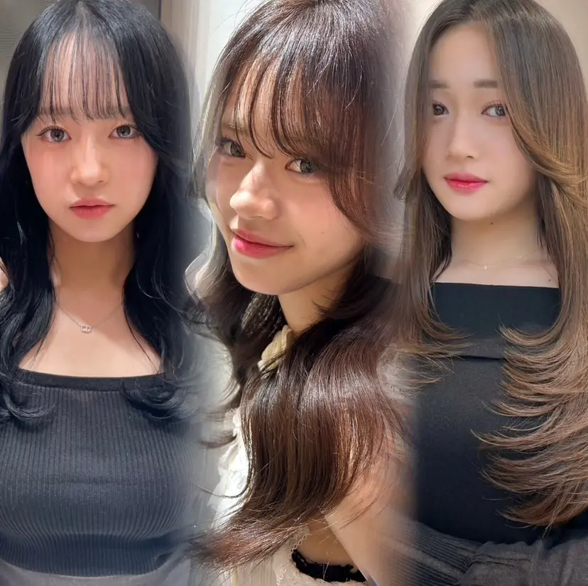 笑　璃 🎀／韓国／ ワンカラー／縮毛矯正の掲載