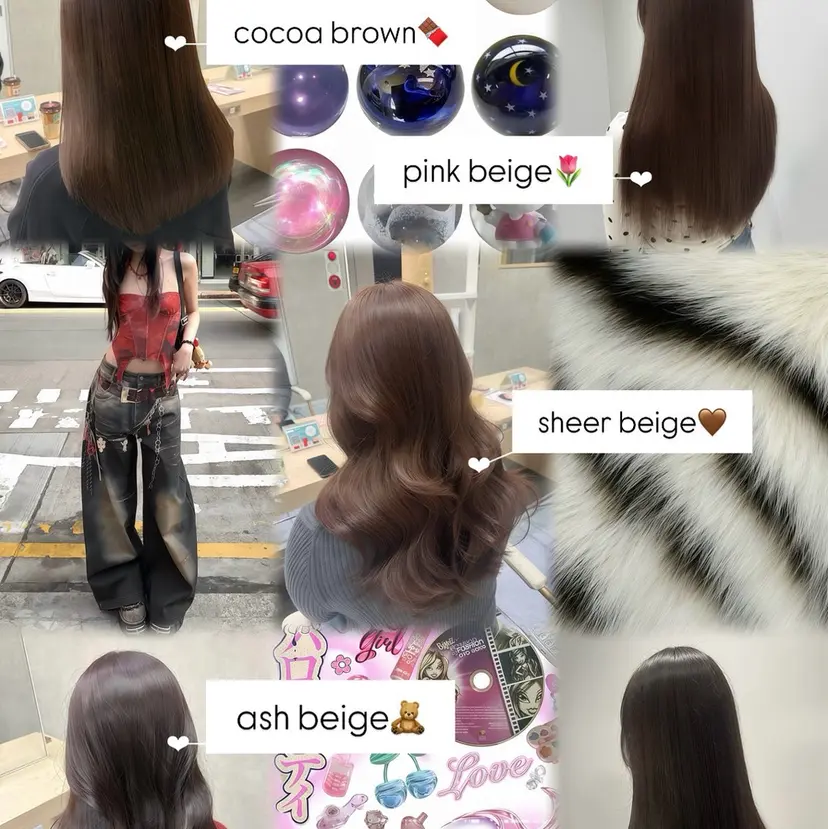 韓国レイヤーカット/ くすみカラー/モモの掲載