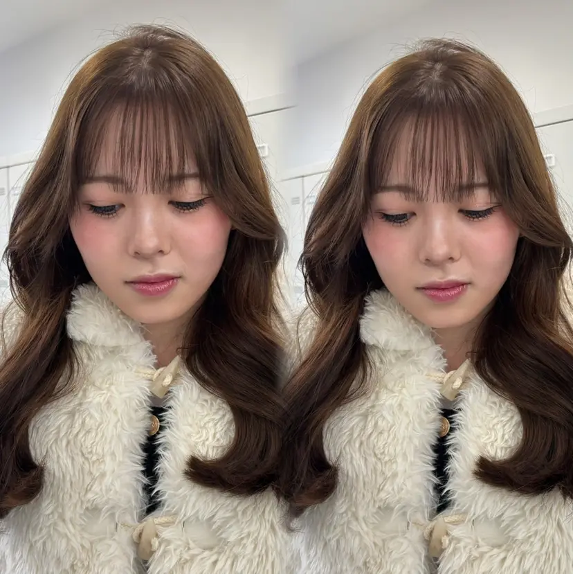 韓国ヘア/ブリーチ無 しWカラー/オリーブの掲載