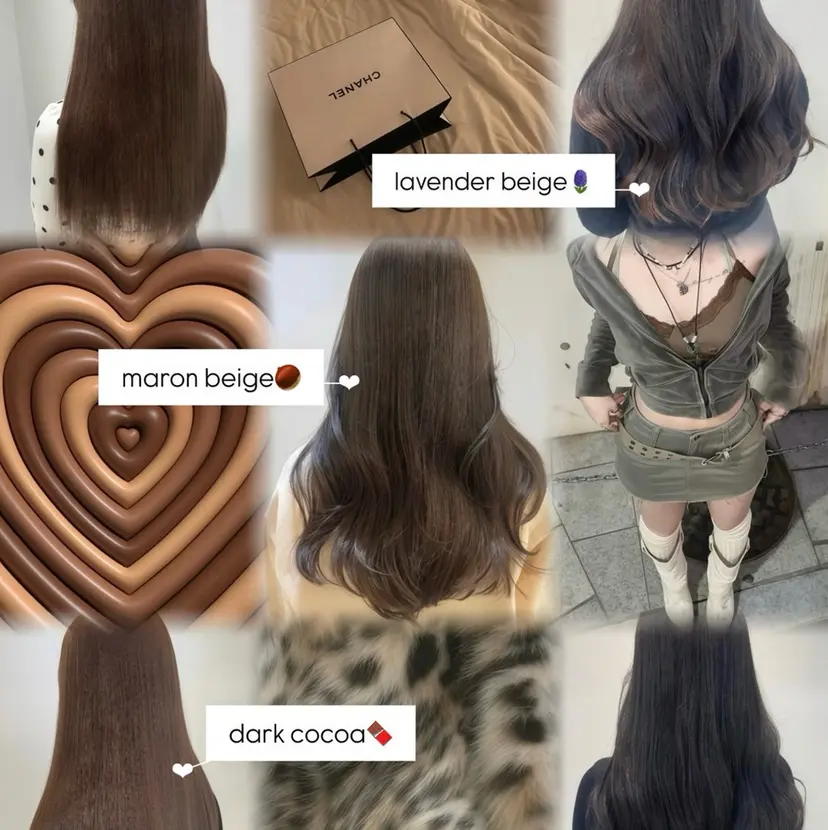 レイヤー/小顔ヘア/ くすみベージュ/モモの掲載