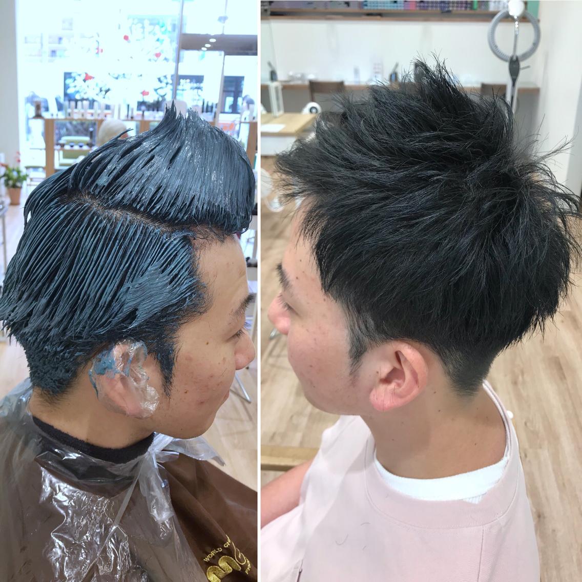 50 素晴らしいメンズ カラー 黒 青 最高のヘアスタイルのアイデア