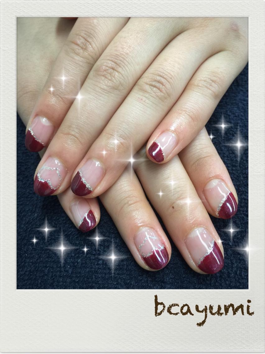 ハートフレンチ O Beauty Salon Haru ネイル所属 ネイリストayumi ハートフレンチ O Beauty Salon Haru ネイル所属 ネイリストayumi