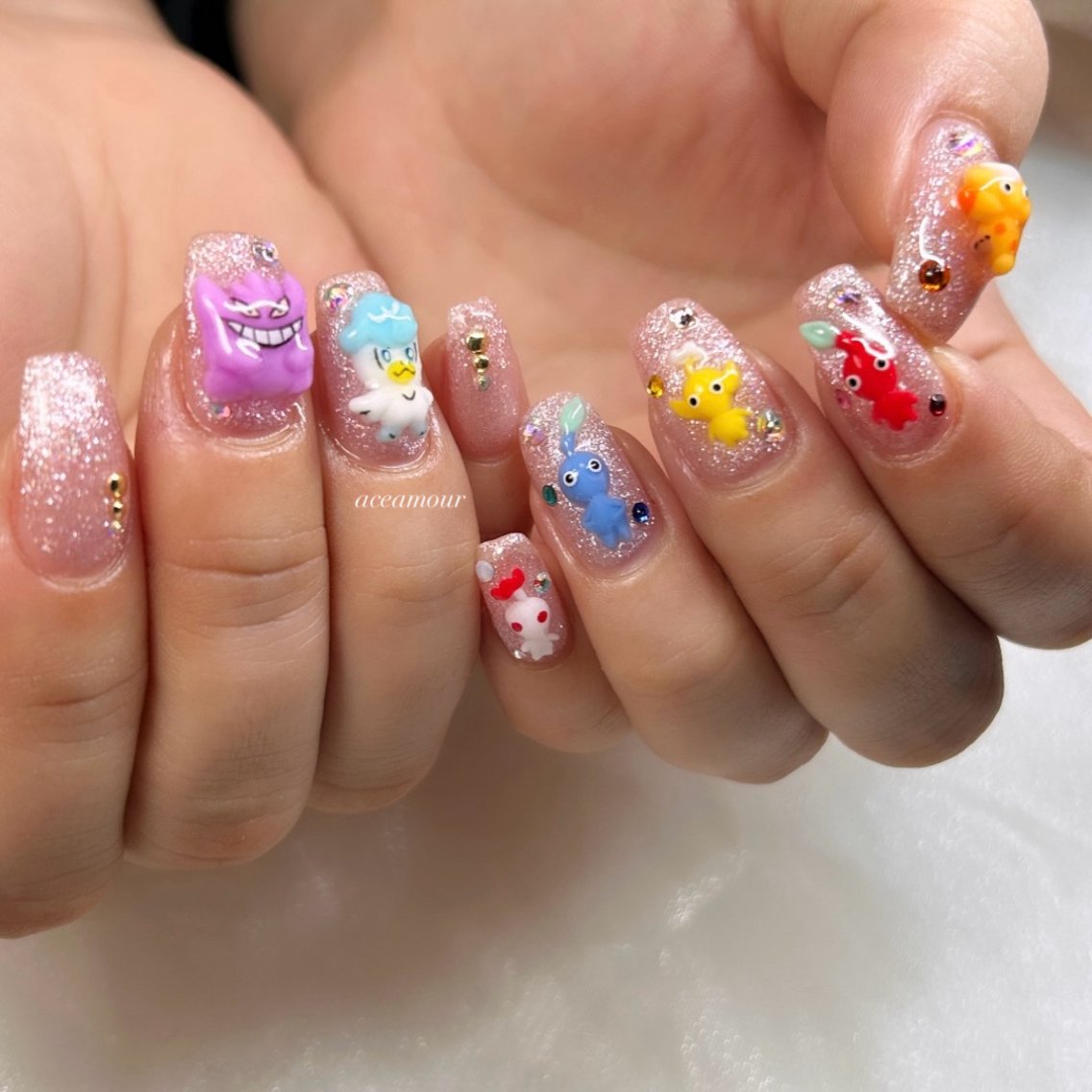 ネイルパーツ　ピクミン ピクミンのかわいさに気づいた日 #ネイルパーツ #キャラクター