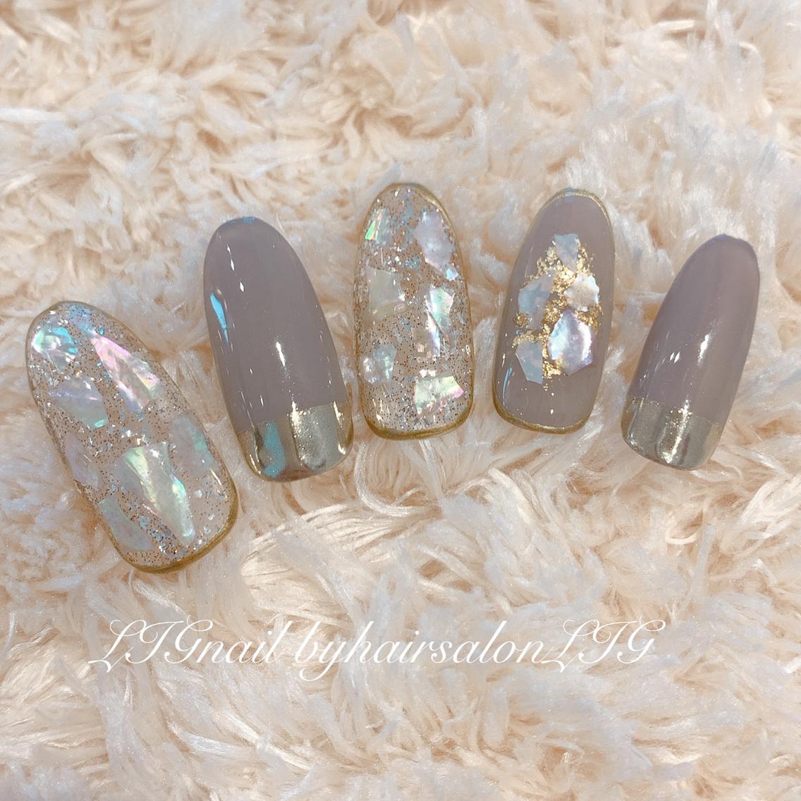 トレンド定額 シアーネイル シェルネイル ジェルネイル Nail