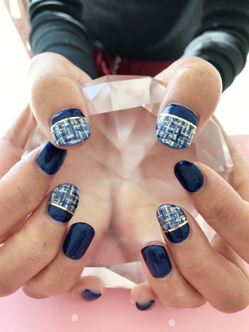 冬の定番ツイードネイル|A\u0027s Nail所属・品木歩美のネイル