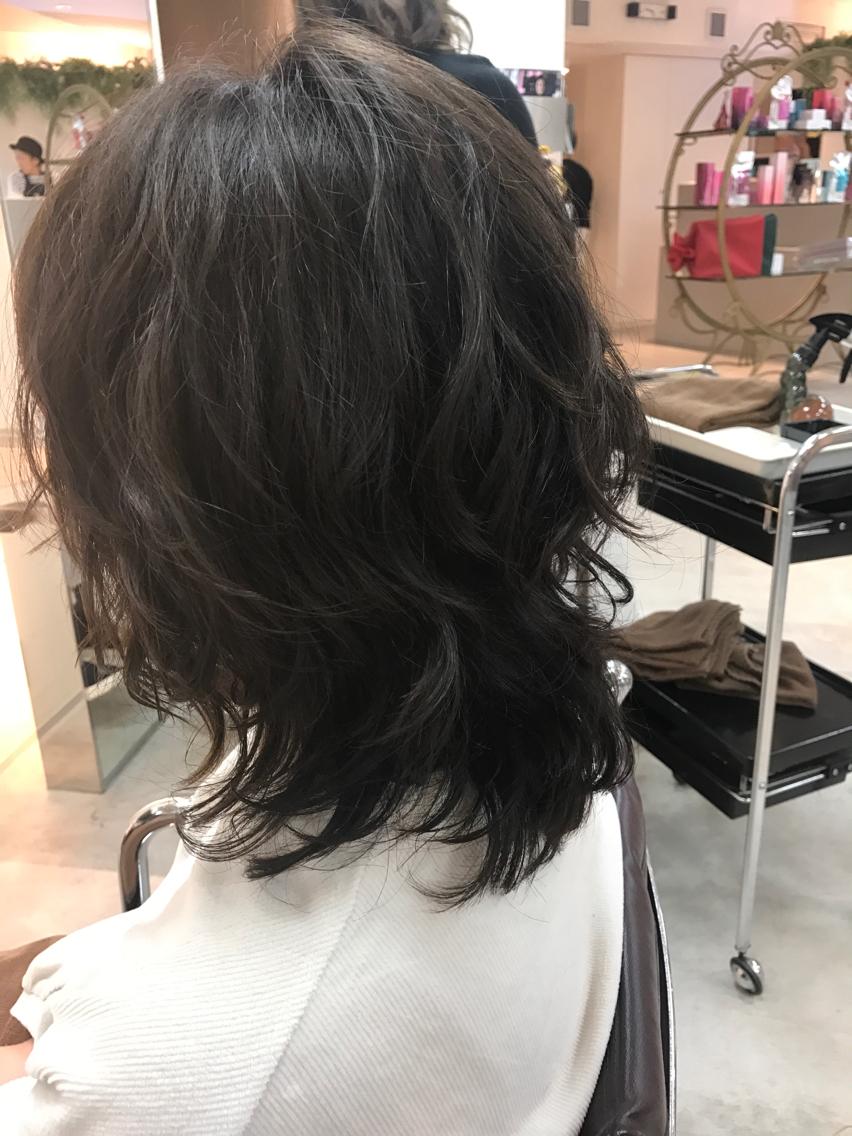 人気の日本の髪型 元のミディアム ウルフ パーマ