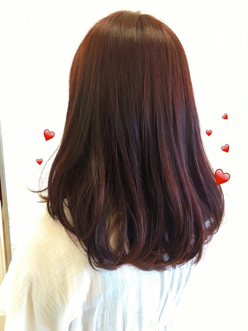 立派な 秋 ヘア カラー 赤