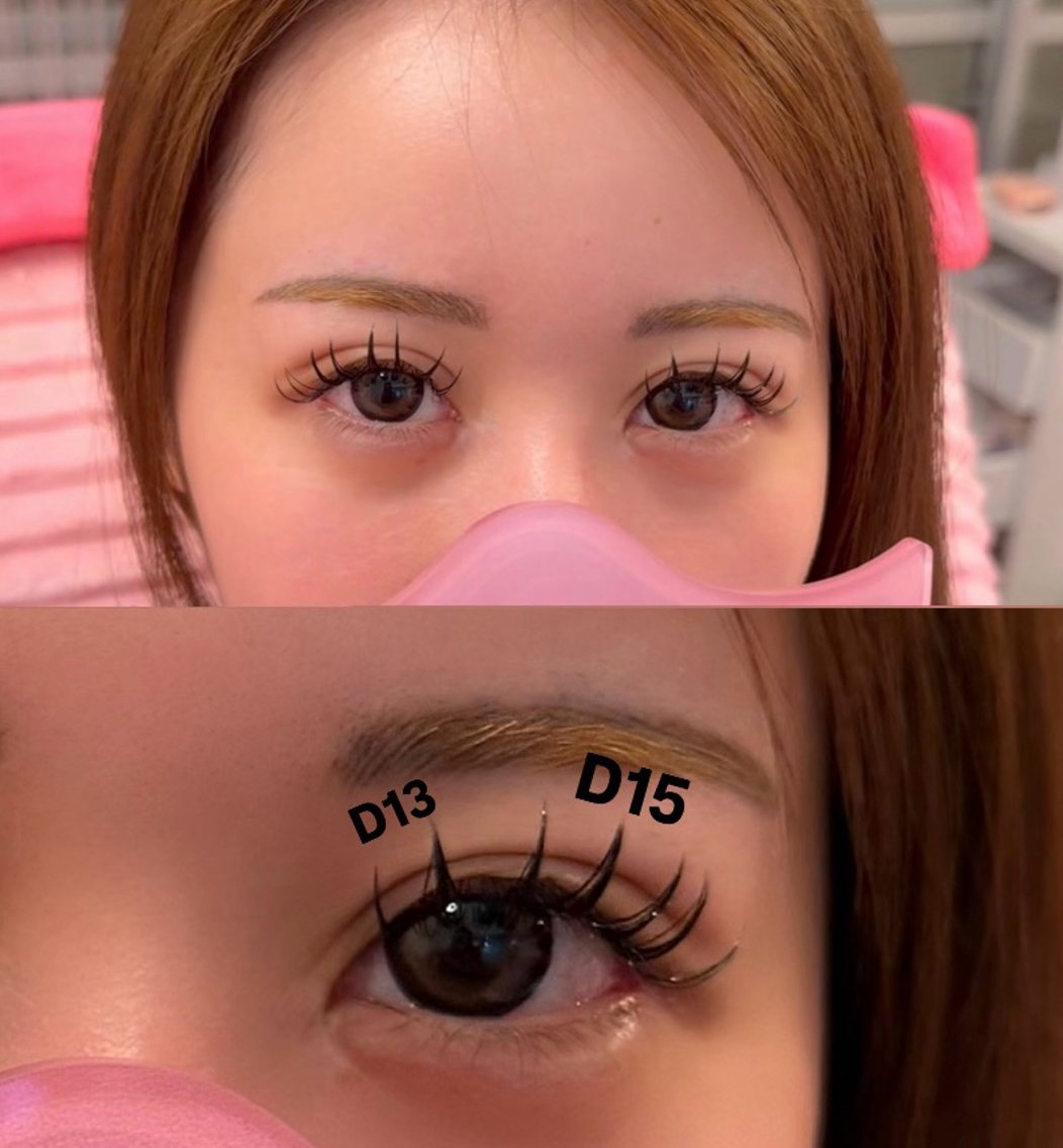 マツエク・まつげパーマデザインカタログ「ダブルフラット D13-D15️️