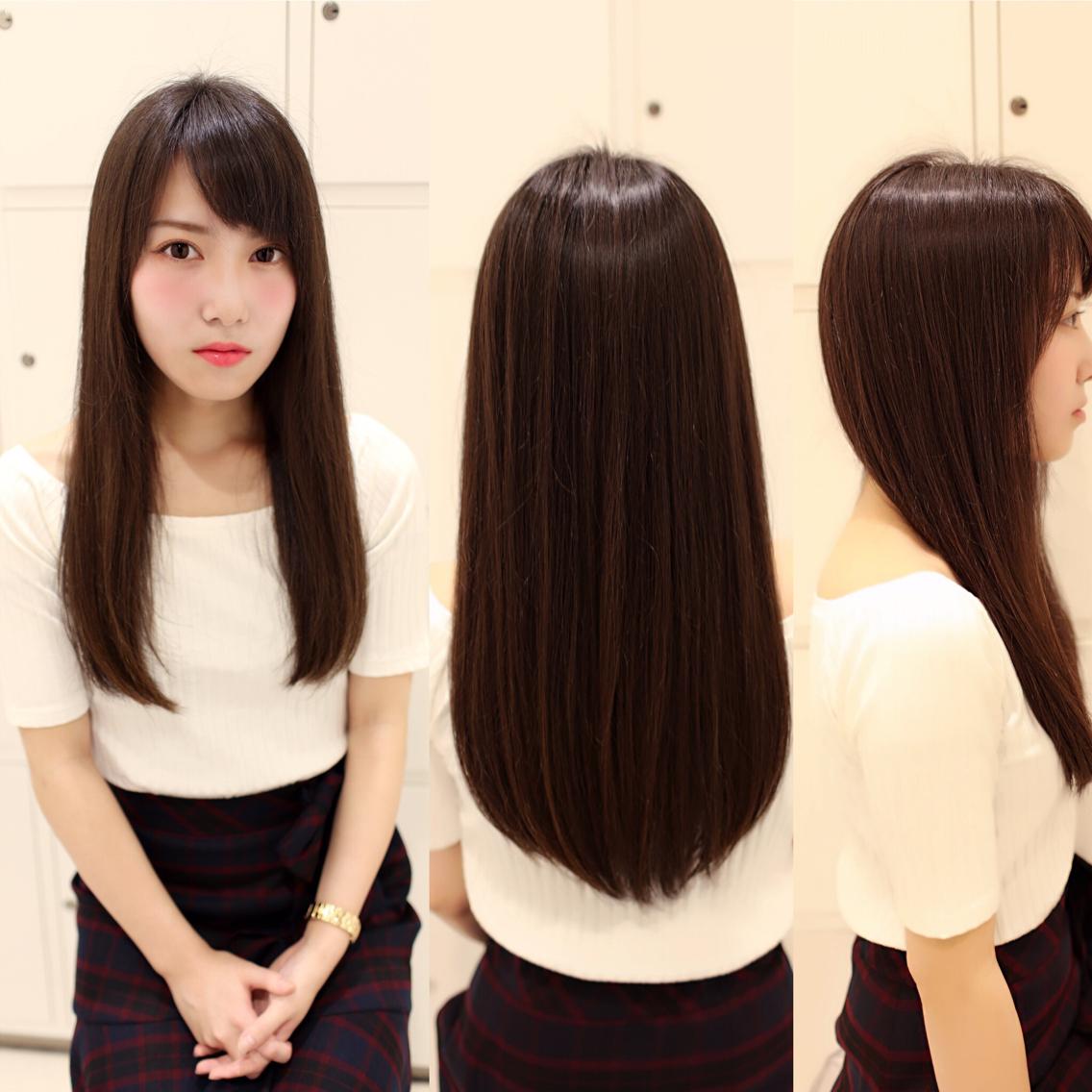 ロイヤリティフリーロング ストレート カット 最高のヘアスタイルのアイデア