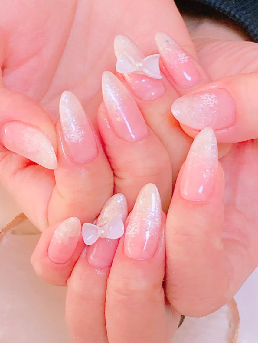 ジェルネイル 冬 ホワイト やり放題yournail所属itomi