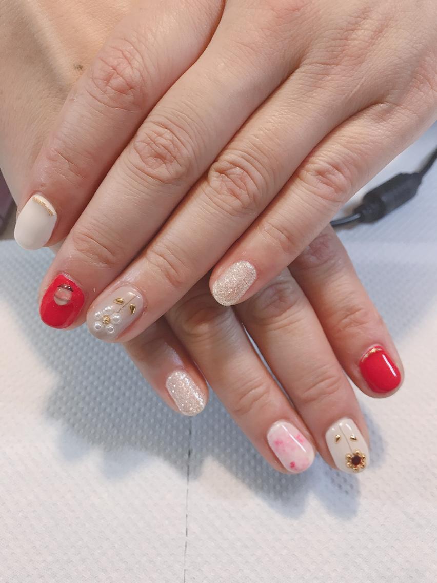 お客様nail いちごみるく Jランプスタジオ 個人 プライベート