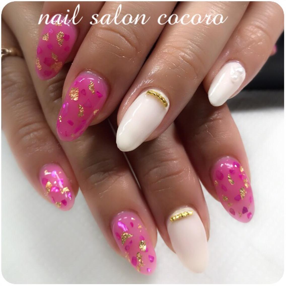 シロップネイル シースルー 金粉 シェルnail Salon Cocoro所属