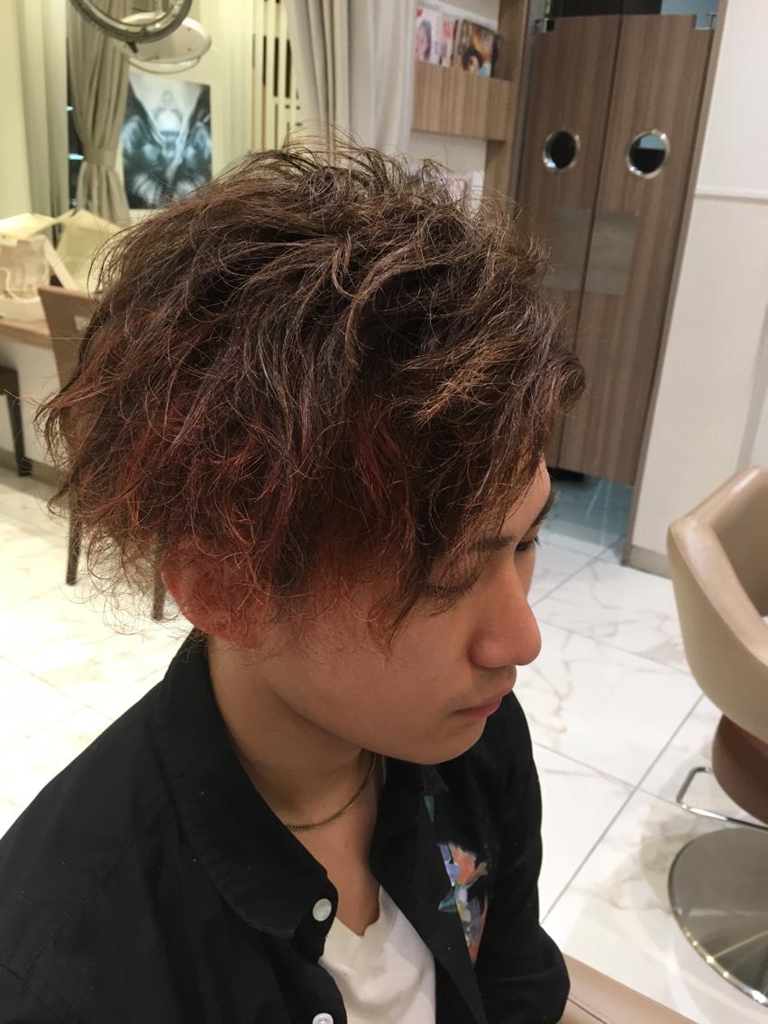 無料印刷可能メンズ カラー メッシュ パーマ 人気のファッションスタイル