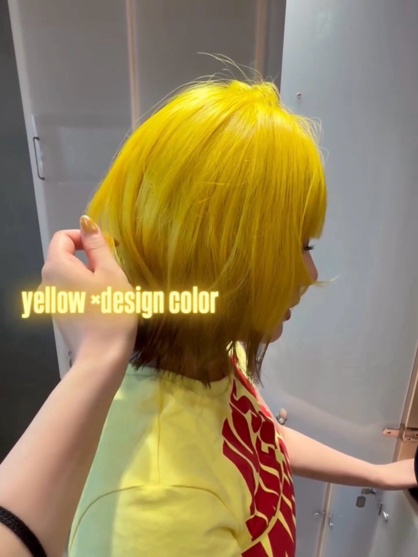 イエローカラー】2026年夏人気のイエローカラーのヘアカラー・髪型