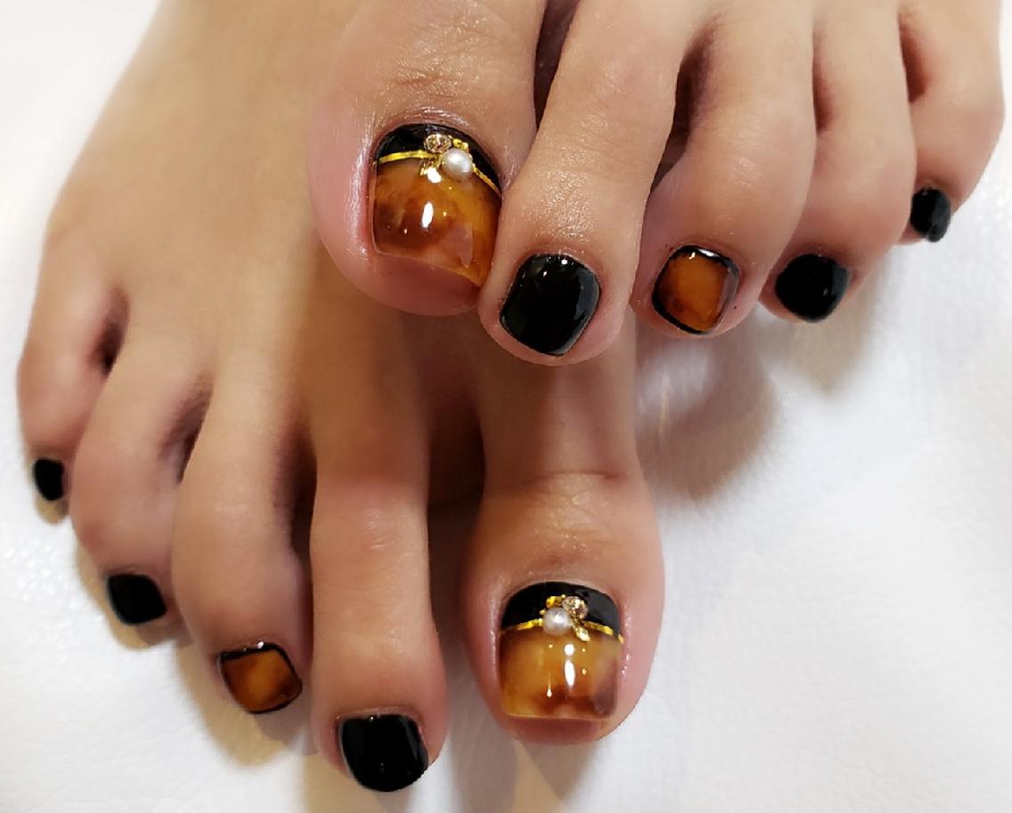 現代の髪型 最新フット ネイル デザイン 秋