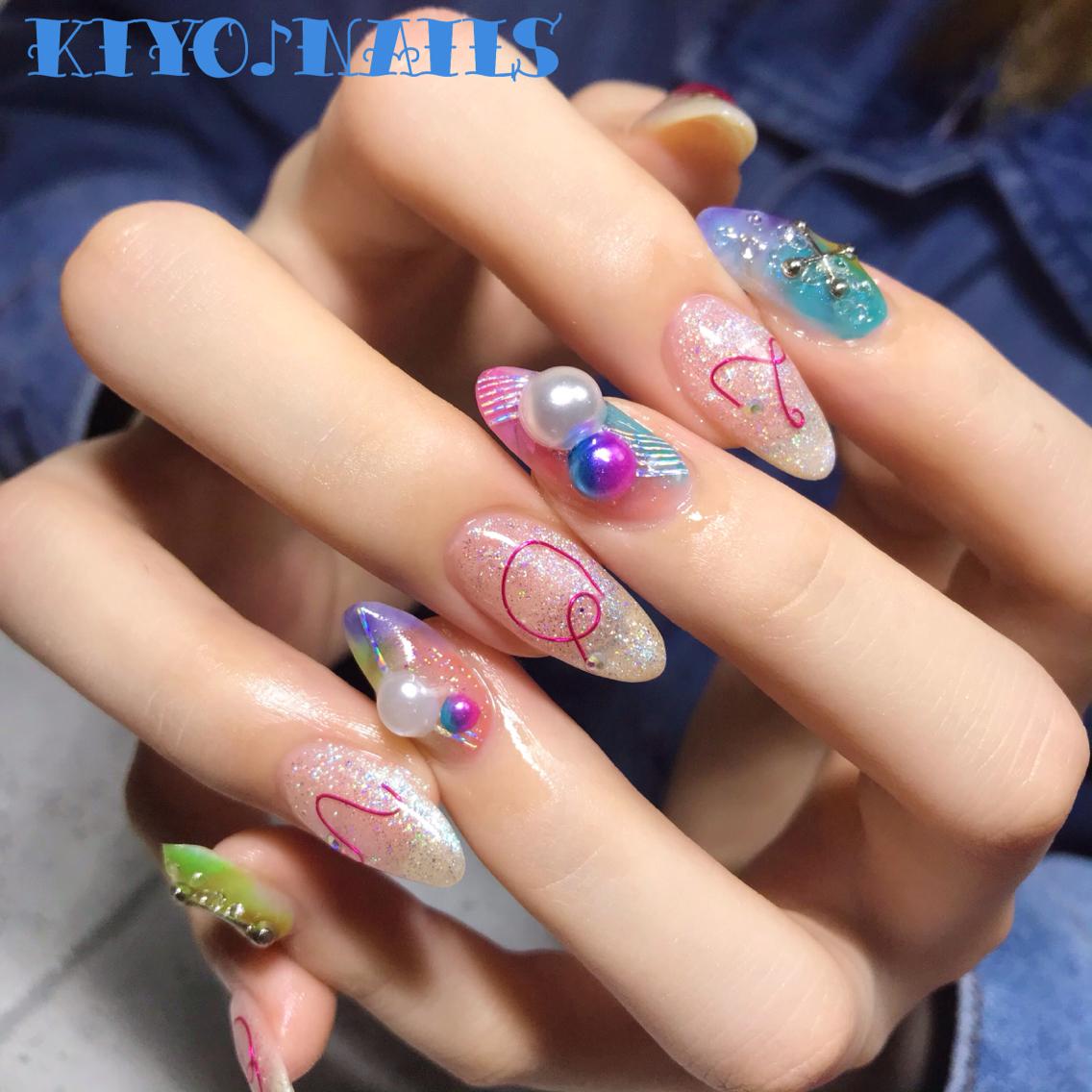 長さ出し 21年夏人気の長さ出しのネイルデザイン ネイルアートカタログ 46ページ目 ミニモ