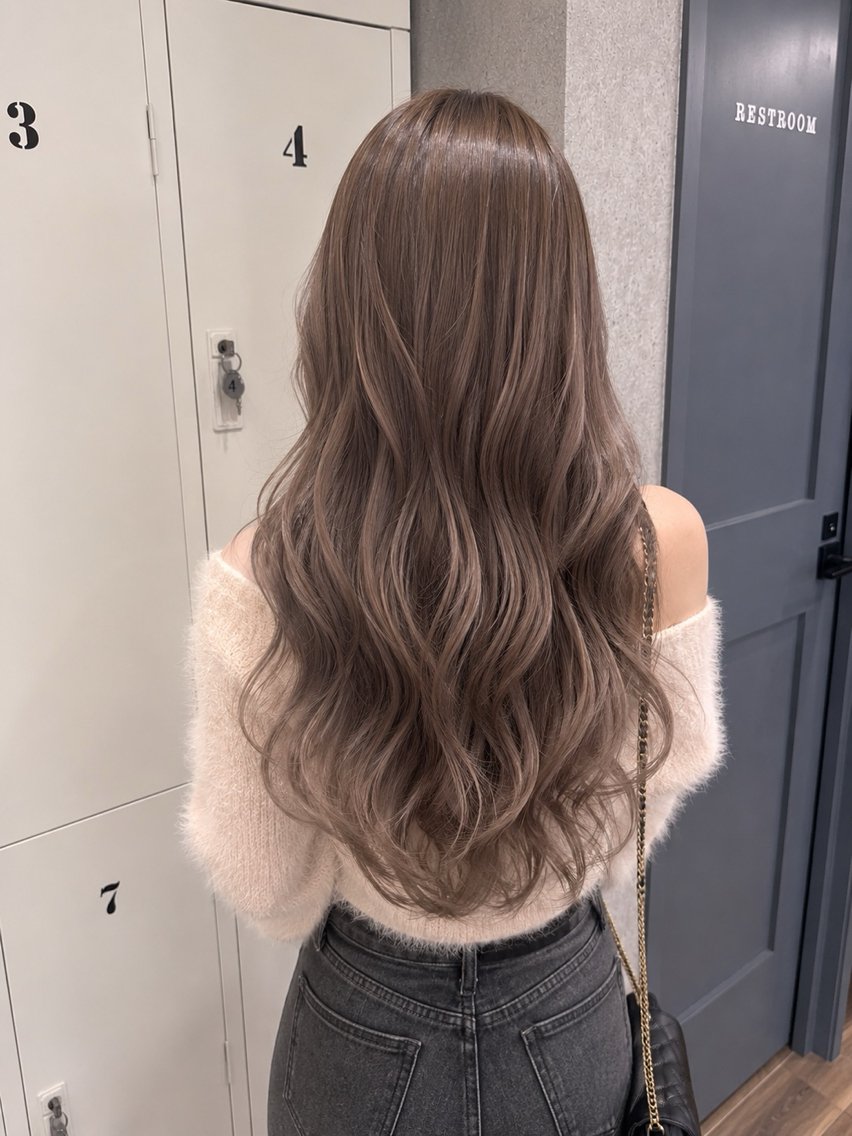 ヘアスタイル・髪型カタログ「カラー シールエクステ グレージュ