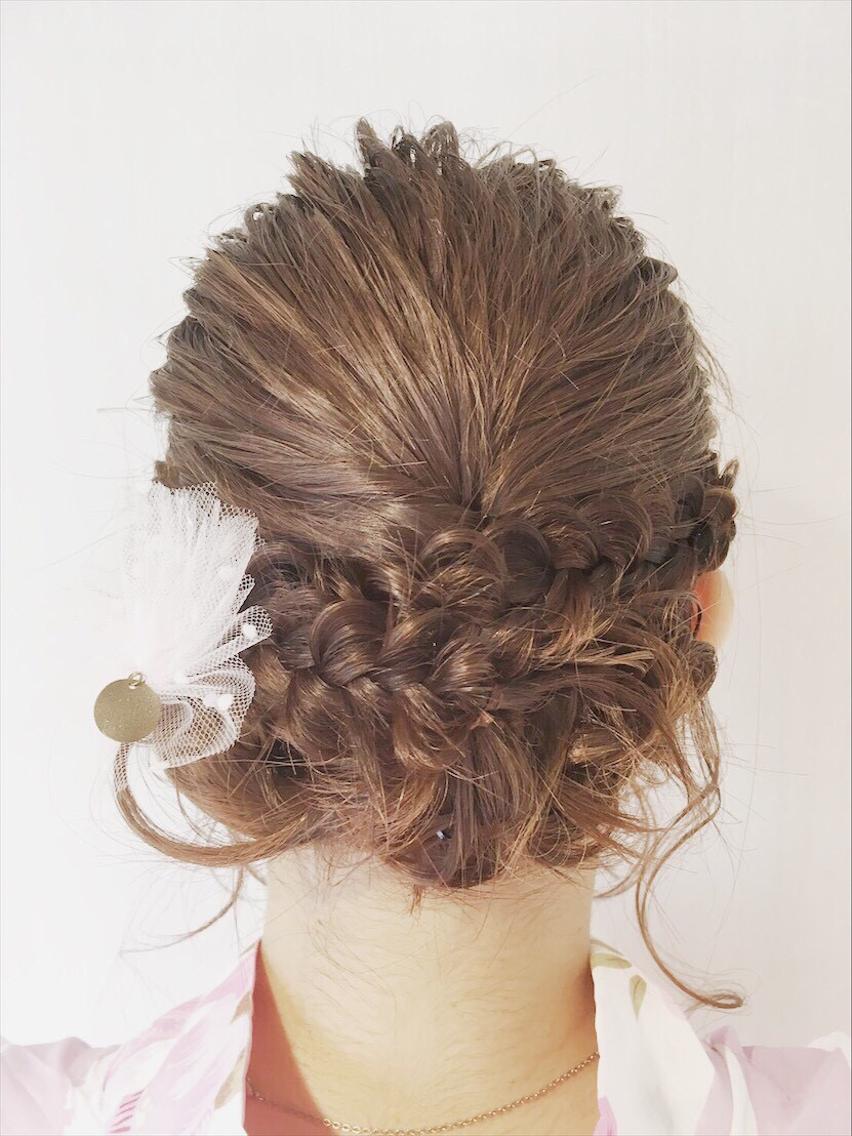 ロングヘアさん向けの浴衣ヘアセット ヘアセット 2500円 税抜