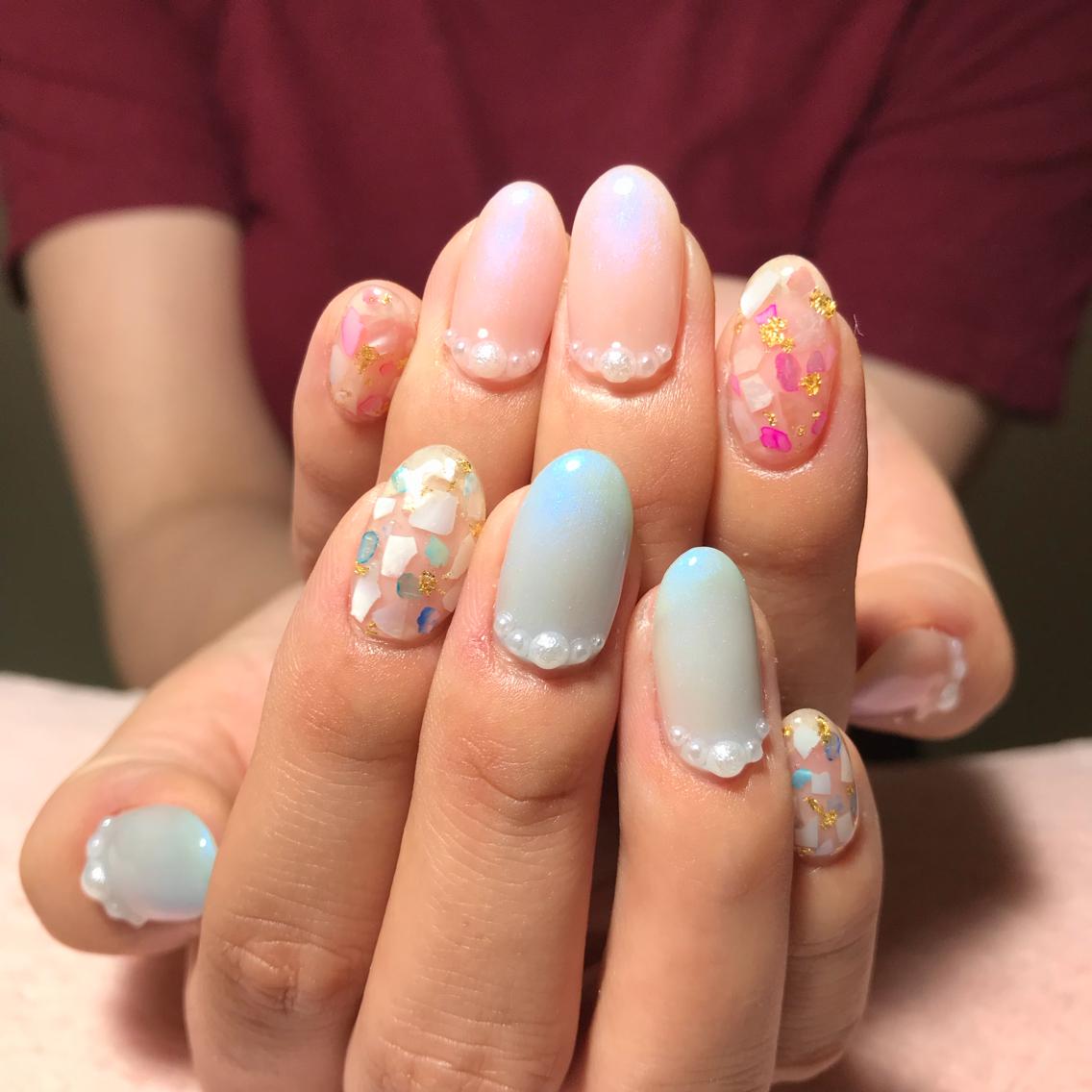 偏光パール×シェルアート|Private Salon RireOne~リルワン~所属