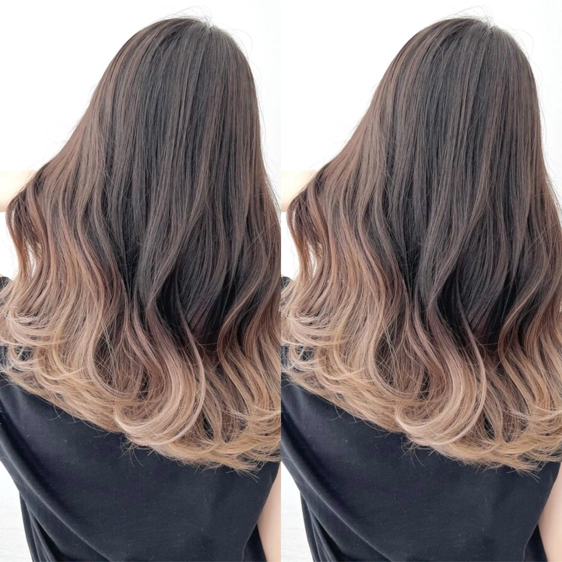 ヘアスタイル・髪型カタログ「ミルクティーベージュグラデーション‬‬‬