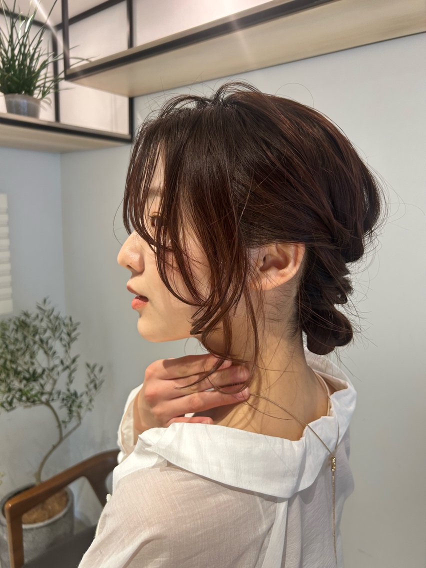 面 長 ヘア アレンジ