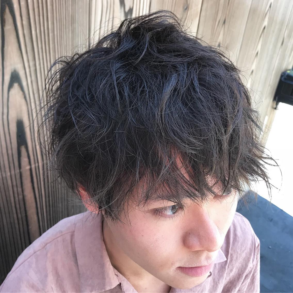 メンズ無造作パーマです いつもの髪型に飽きた方などにおススメです