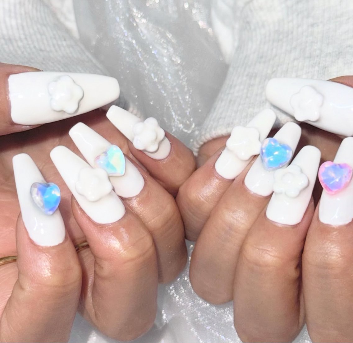 pii様　ネイルパーツ参考画像 ネイルデザイン・アートカタログ「gelXで10本長さだし パーツ
