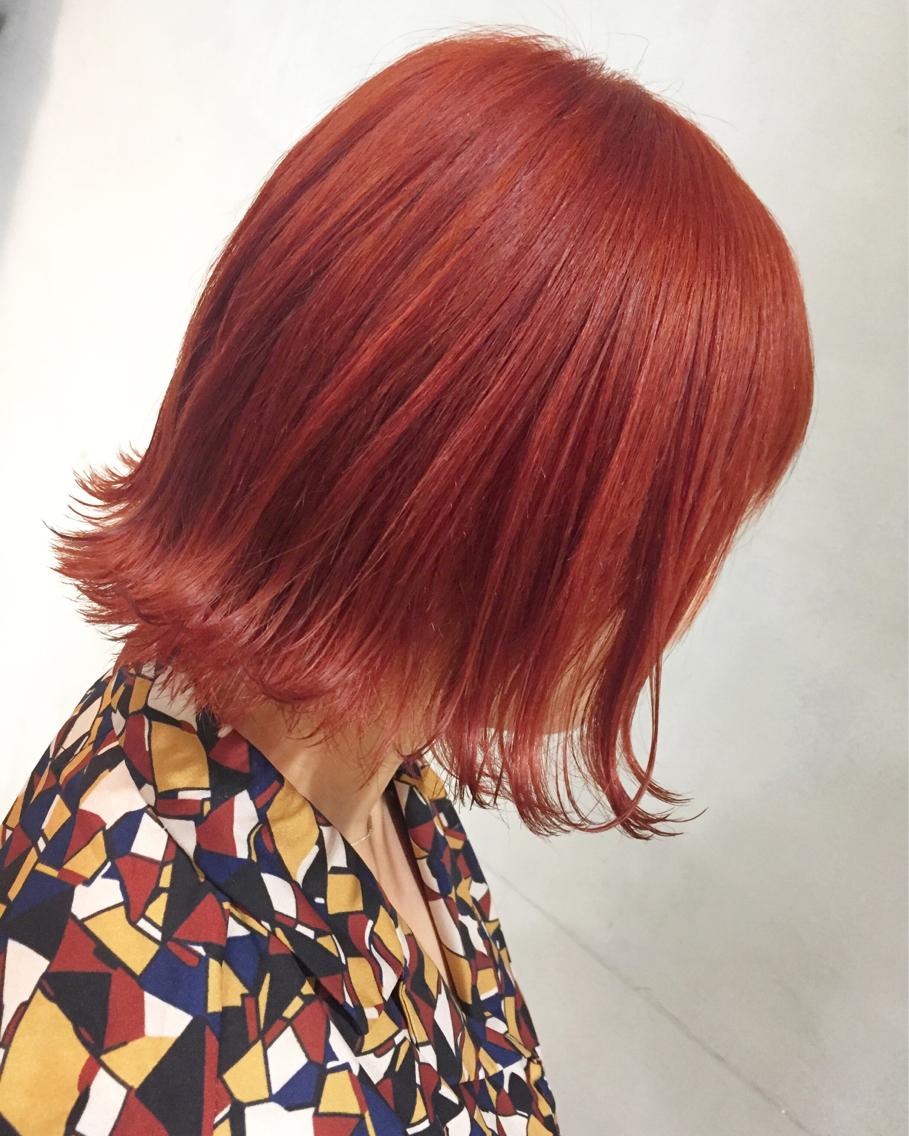 最新 赤色 ヘア カラー