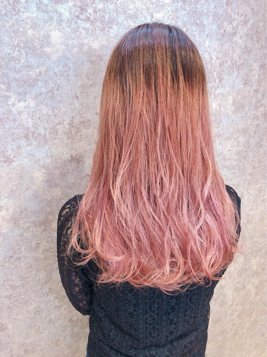 サーモンピンク ヘアー ブランコ所属 Hairblancoのヘアカタログ ミニモ