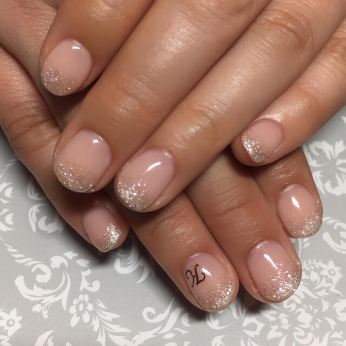 ぜいたくピンク ネイル ラメ 最高の花の画像