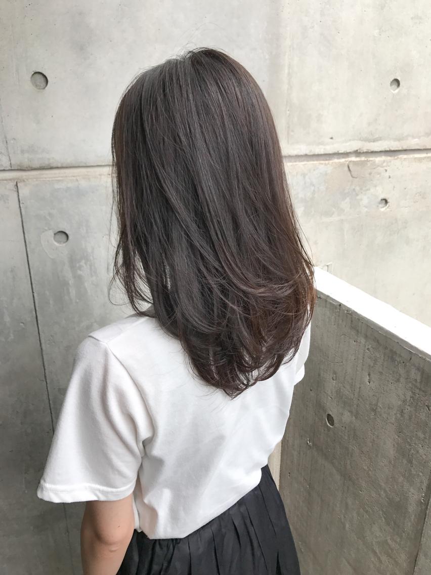 ロイヤリティフリーストレート レイヤー ミディアムヘア 自由 髪型 コレクション