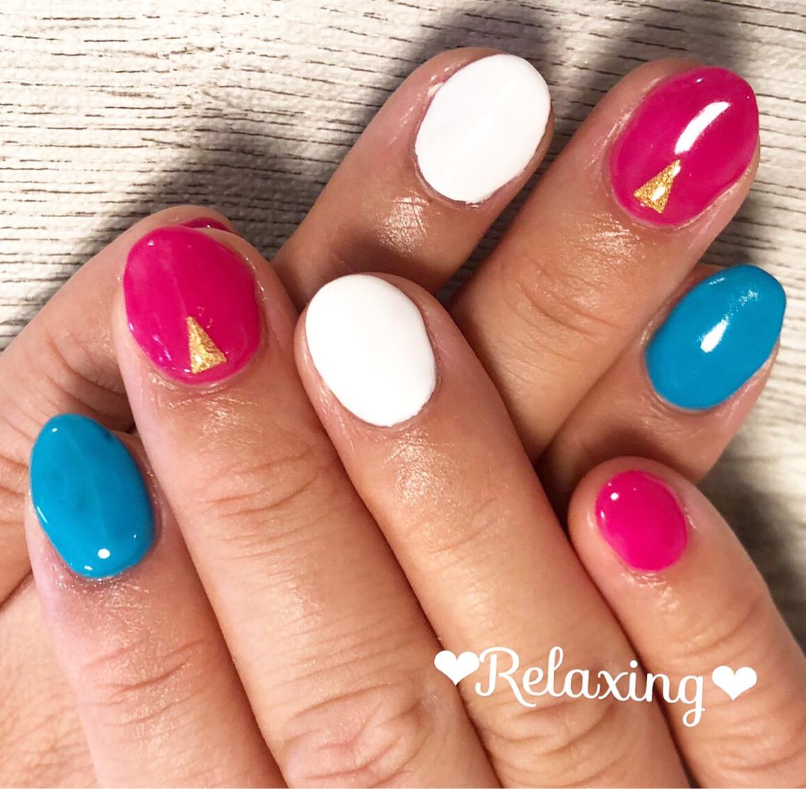 50 素晴らしいピンク 水色 白 ネイル 最高の花の画像