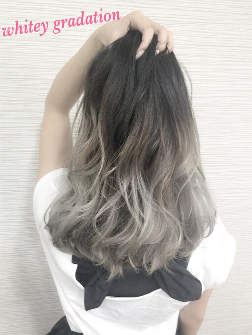 あなたの髪型 綺麗なミディアム ヘア グラデーション