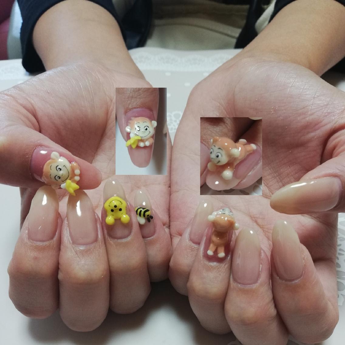 3dネイルパーツ ネイル お客様nail💅 飼い猫ちゃんの3Dを作らせていただきました🐱 #3d