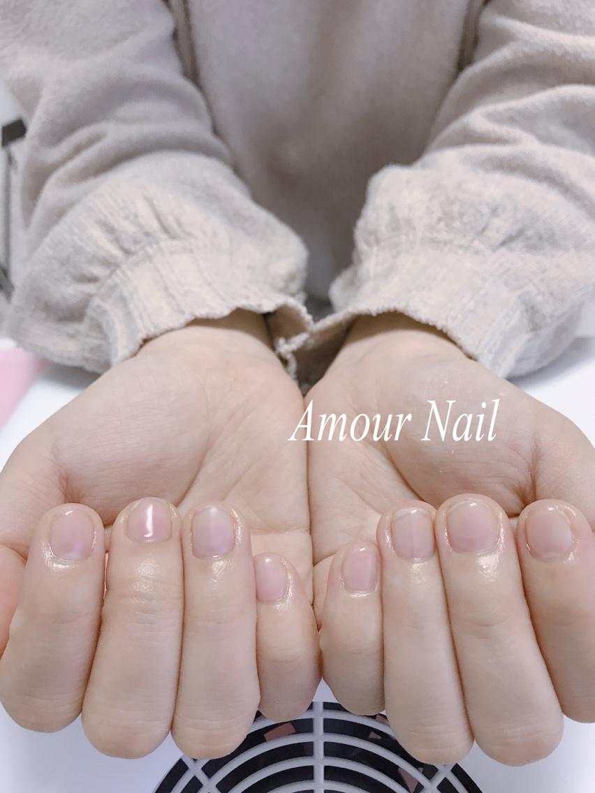お客様ネイル♪♪ クリアジェルにマットコート(^,^)|Amour Nail