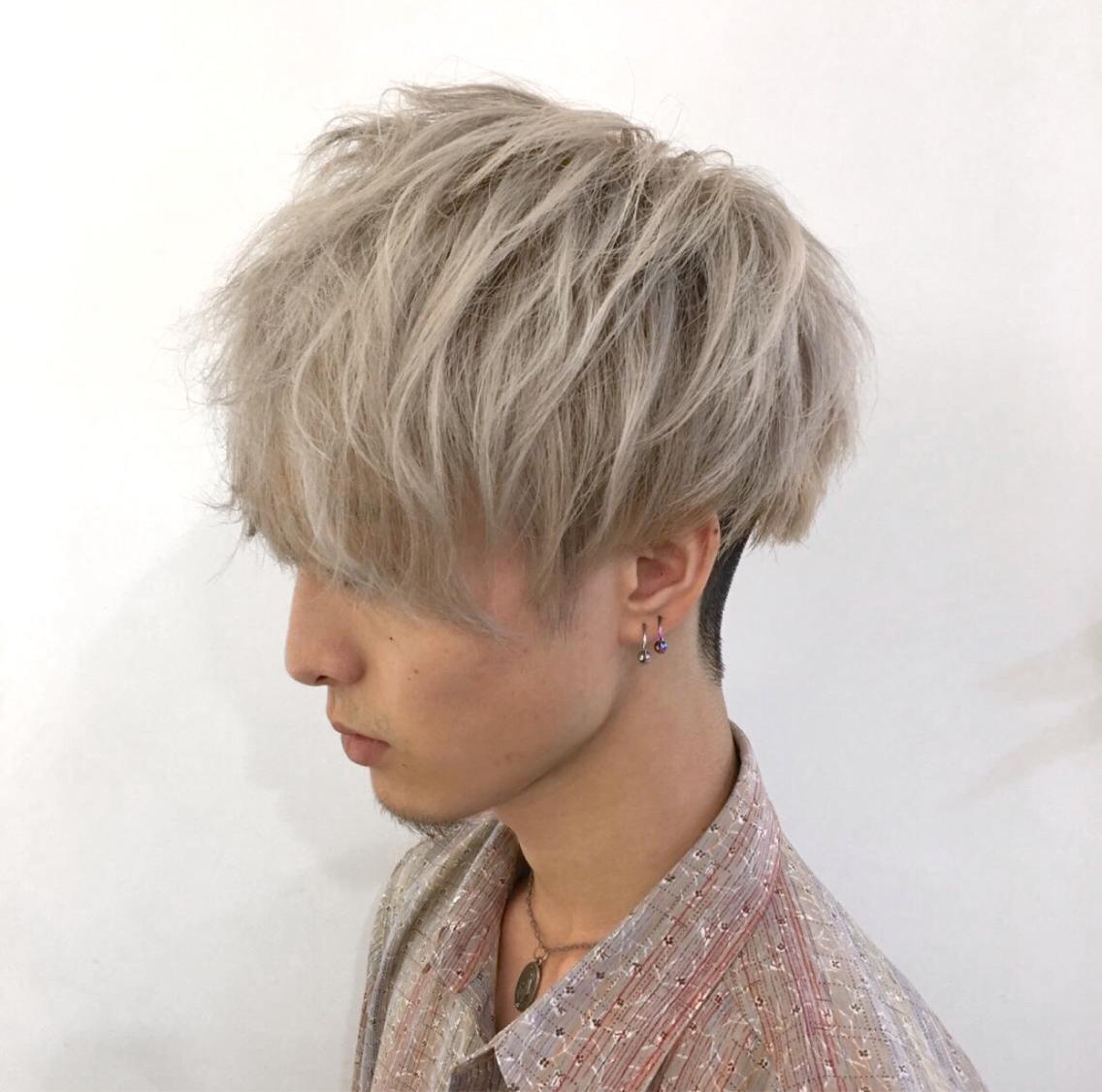 ラブリーメンズ ホワイト アッシュ 最高のヘアスタイルのアイデア