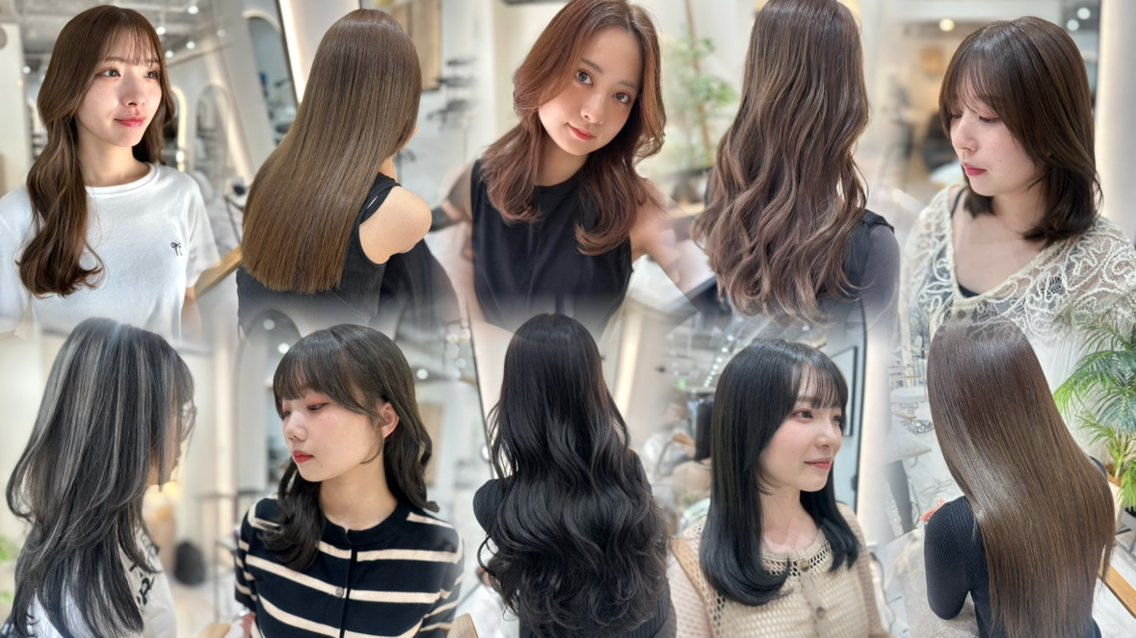 韓国サロン様 韓国ヘア顔周りカット 艶髪ベージュtama(Zina 博多筑紫口 髪質