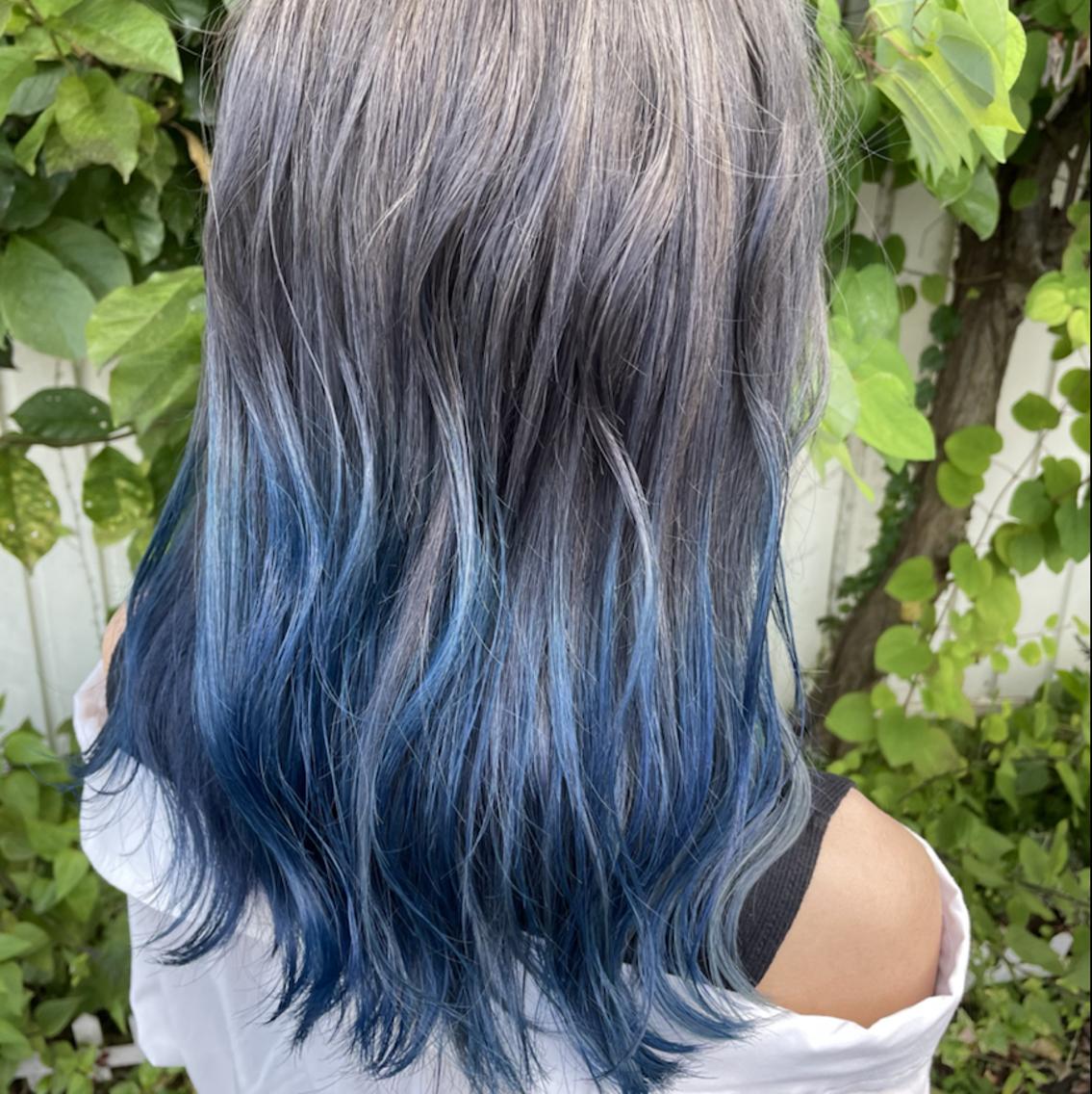 gradation × blue . #グラデーションカラー #グラデーション