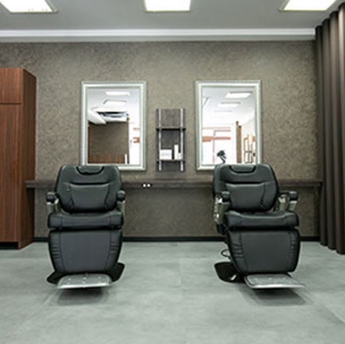 鏡 ヘアサロン バーバー バーバーショップ涼桜新町店所属・田中大 パーマ/メンズカットの