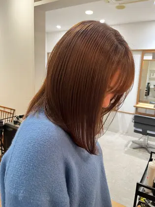 オレンジブラウン】2025年春人気のオレンジブラウンのヘアカラー・髪型 