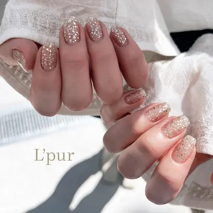 ワンカラープラン 550 春ネイル ラメネイル 大人ネイル ニュアンスネイル トレンド L Pur所属 L Pur Nailsalonのネイルデザイン ミニモ