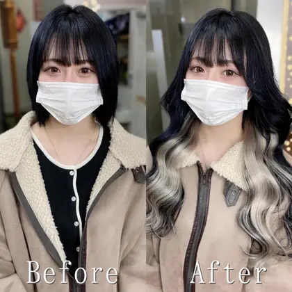 黒髪に近いけど透明感があり肌色を綺麗に見せてくれるブルーブラック ホワイトのインナーで大人かわいい あるじゃんすー熊本店所属 あるじゃんすー 熊本店のヘアカタログ ミニモ 黒髪に近いけど透明感があり肌色を綺麗に見せてくれるブルーブラック ホワイトのインナーで大人かわいい あるじゃんすー熊本店所属 あるじゃんすー 熊本店のヘアカタログ ミニモ