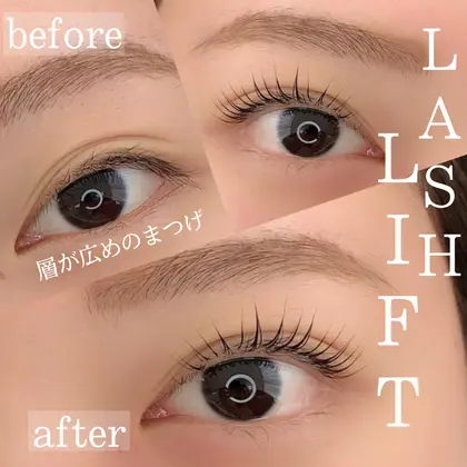 層厚めのまつげの方は まぶたのほうに生えている横や上を向いているまつげは一緒に巻くと変な方向を向いて Feliz所属 Feliz フェリース の マツエクデザイン ミニモ